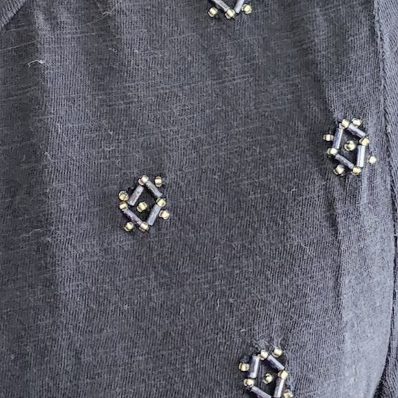 LOFT BEADED front super soft 100% cotton shirt size medium - Picture 4 of 9